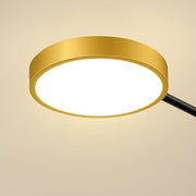 Lustra LED cu Telecomnda MARIA, 8 Elemente, 63W, Lumina Calda/Rece/Neutra, Dimabila, Auriu