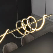 LED πολυέλαιος αιωρούμενος με τηλεχειριστήριο κορδέλας, 66W, ρυθμιζόμενο ύψος, κρύο/ζεστό/ουδέτερο φως, ασταθές, μαύρο