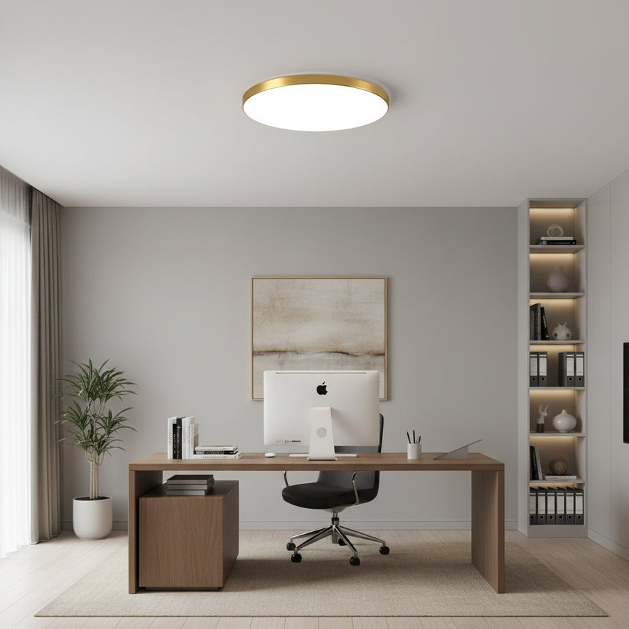 SOLIS LED φωτιστικό οροφής 37cm 33W Cold Light Gold