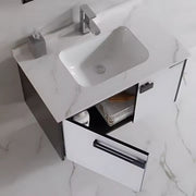 Ορίστε έπιπλα Pisani για μπάνιο 2 κομμάτια γκρι