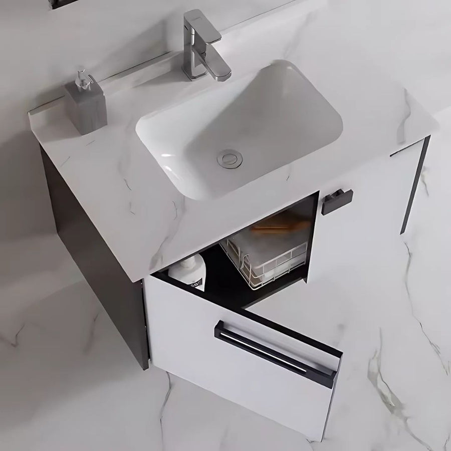 Ορίστε έπιπλα Pisani για μπάνιο 2 κομμάτια γκρι