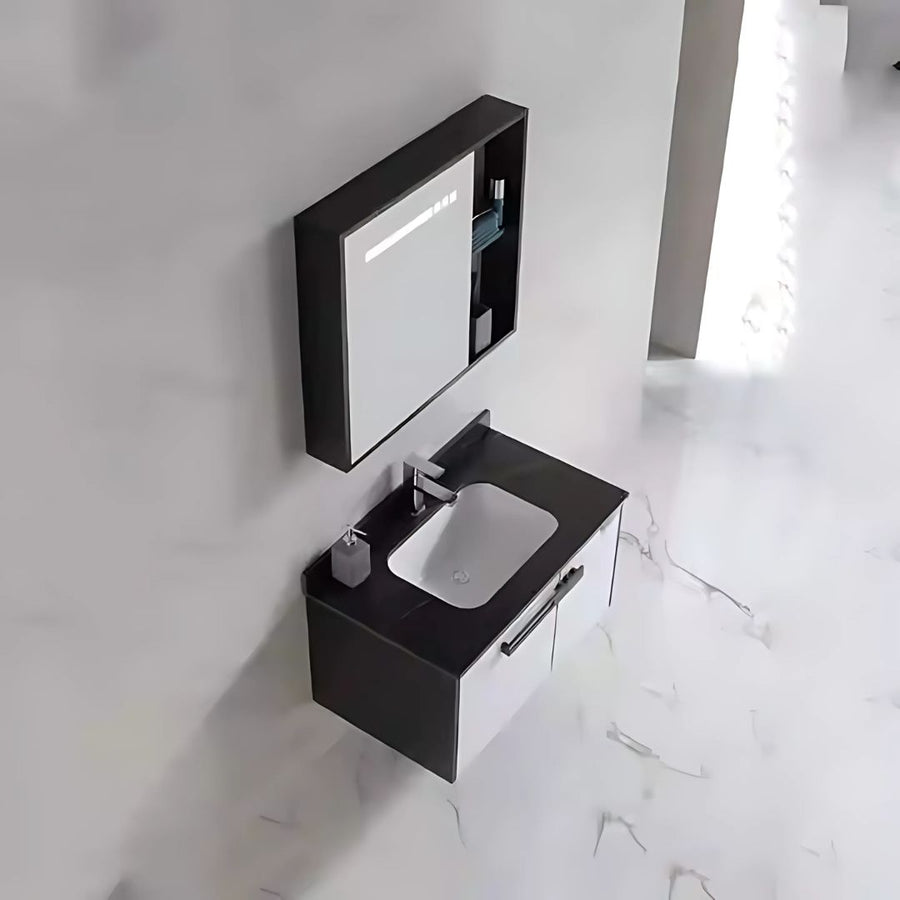 Ορίστε έπιπλα Pisani για μπάνιο 2 κομμάτια γκρι
