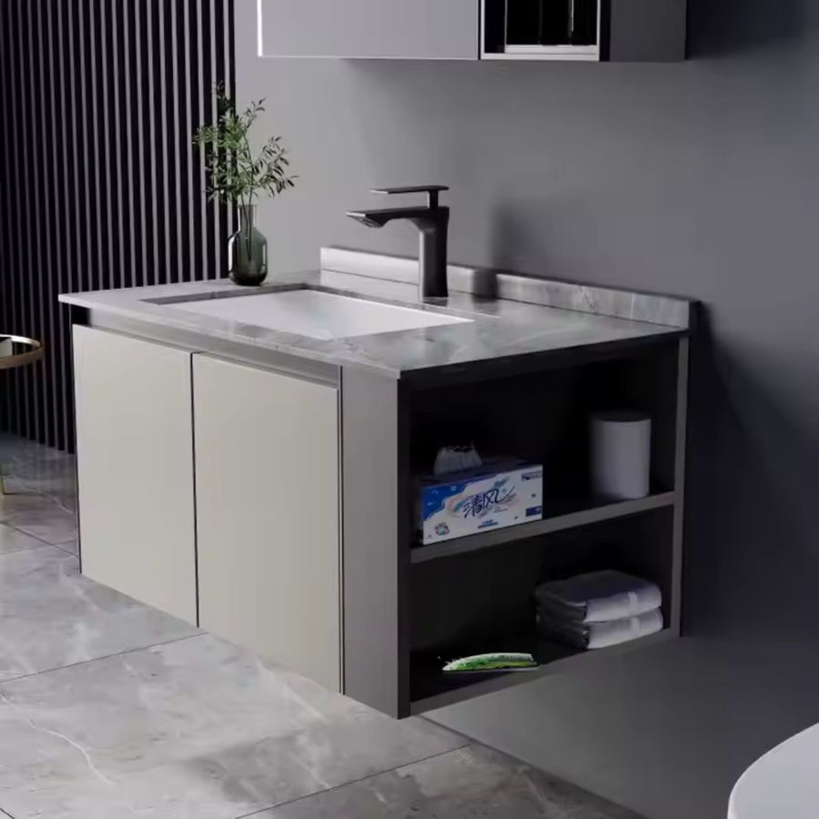 Έπιπλα Paolina σετ για μπάνιο 2 κομμάτια γκρι