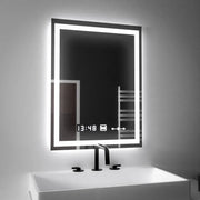 Ορθογώνιο LED Mirror 45x60cm Verite Motionglow Marcellow Dimable Clock System & Dimable Thermometer