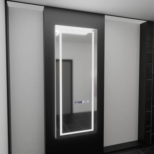 Mirror LED ορθογώνιο 60x150cm Alessia Sensor Radar Marcello Ρολόι και θερμόμετρο Dimable
