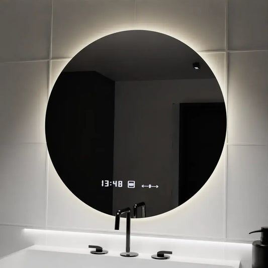 70cm στρογγυλό καθρέφτη καθρέφτη Serenite Motionglow Marcellow Dimable Ρολόι