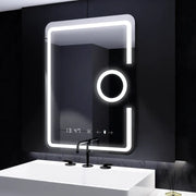 Mirror LED ορθογώνιο 60x80cm Eclat Motionglow Marcello System Defrosting System Thermometer & Clock Cosmetics Dimable