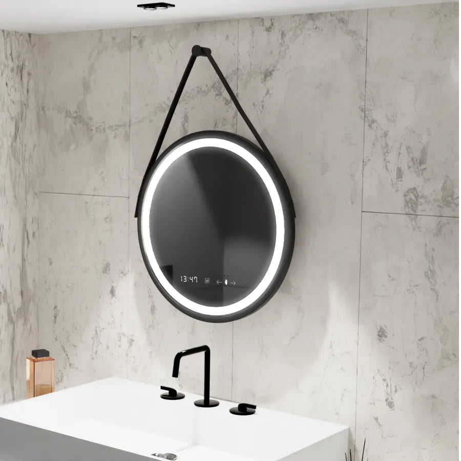 Mirror LED Γύρος 60cm Celesti Majesti Noir Eleva Motionglow Marcello System Disability & Daim Θερμόμετρο