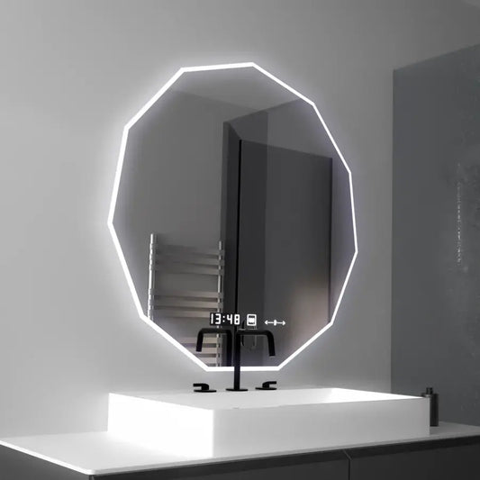 Mirror LED Polygon 70cm Judith Sensor Motionglow Marcellow Σύστημα Ηλικομανής και θερμόμετρο Dimable Dimable
