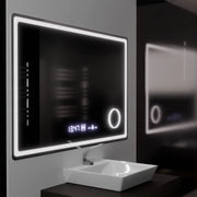 Mirror LED ορθογώνιο 120x80cm Souverain Motionglow Marcello Αποστολικό Σύστημα Ρολόι & Dimable Cosmetic Terometer