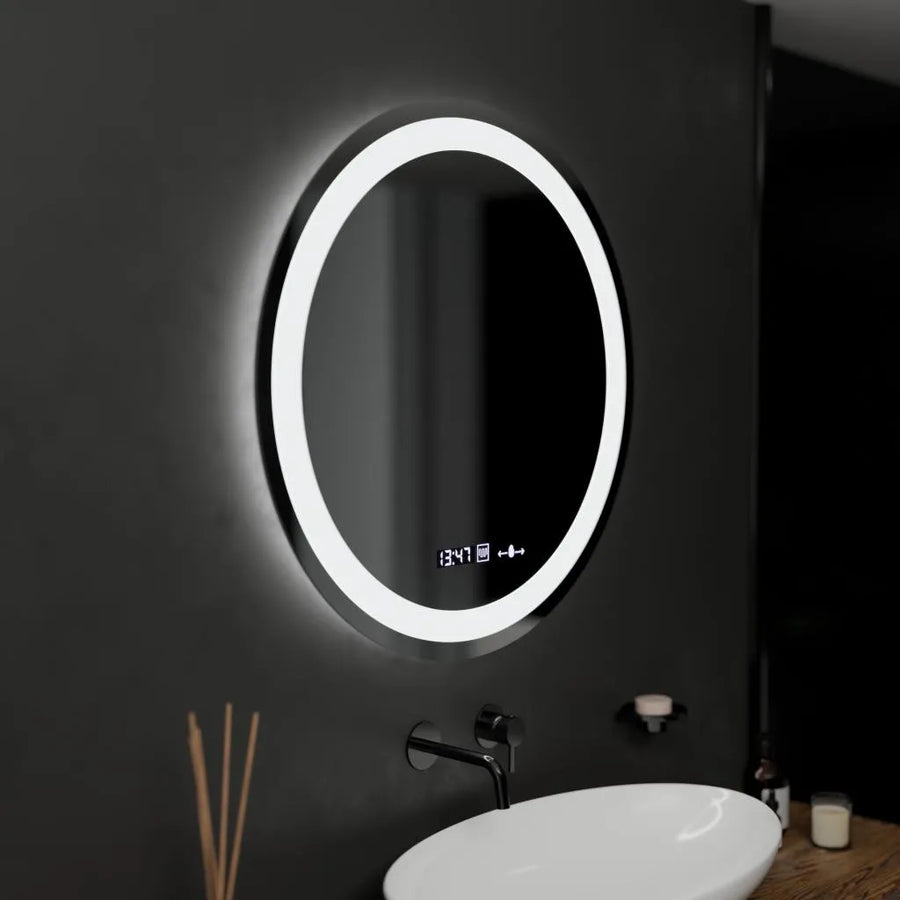 60cm στρογγυλό καθρέφτη Celeste Motionglow Marcello Dimable Clock Defrition System