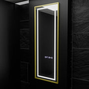 Mirror LED ορθογώνιο 45x140cm Elena Marcello Sensor Radar Radar System Clock & Dimable Thermometer