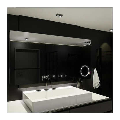 Mirror LED ορθογώνιο 100x60cm Celeste Motionglow Marcello Αποσυναρμολογώντας ρολόι Ορόμετρο συστήματος απόψυξης