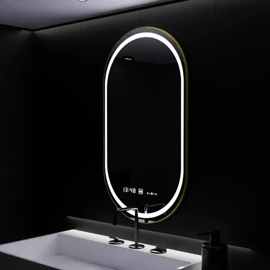 Mirror LED Oval 50x80cm Roven Sensor Motionglow Marcello Disputa Dimabil Distpution System