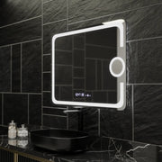 Mirror LED ορθογώνιο 80x60cm Eclat Motionglow Marcello Clock Defrition System & Wolf Θερμόμετρο Dimable Cosmetic
