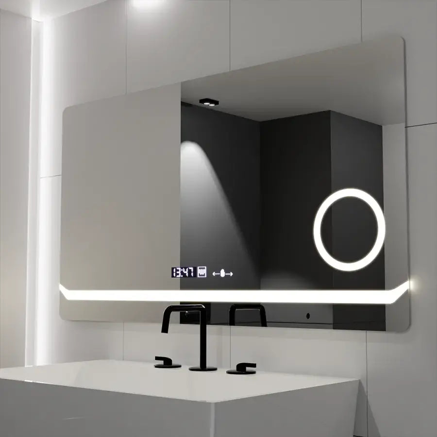 Mirror LED ορθογώνιο 80x60cm Ορισμός Motionglow Marcello Αποσυναρμολόγηση του συστήματος απόψυξης ρολογιού