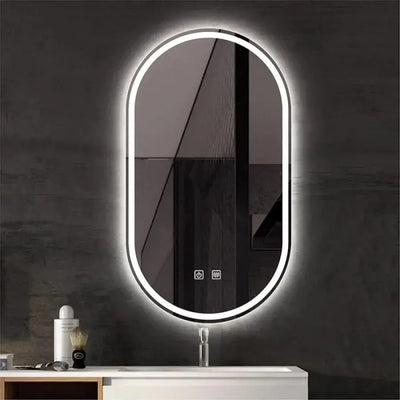 Mirror LED Oval 50x80 Velara Touch System, Dimable