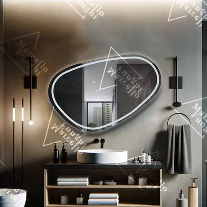 Mirror LED Touch Dissegno Σύστημα DEFRITION 80x45 CM Marcello Funghi Collection