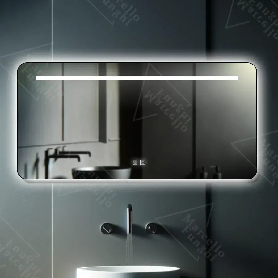 LED Touch Estassia Mirror, Σύστημα Απενεργοποίησης, 110x65 CM, Συλλογή Marcello Funghi