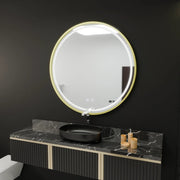 Mirror LED γύρο 70cm Touch Glanz System Decrost Rama Rose Gold Brudged