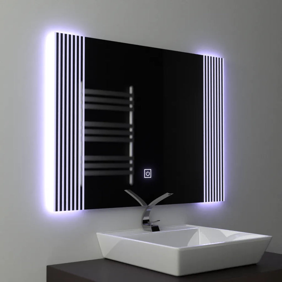 Mirror LED ορθογώνια 80x60cm Πλαίσιο Infinity Basic Touch