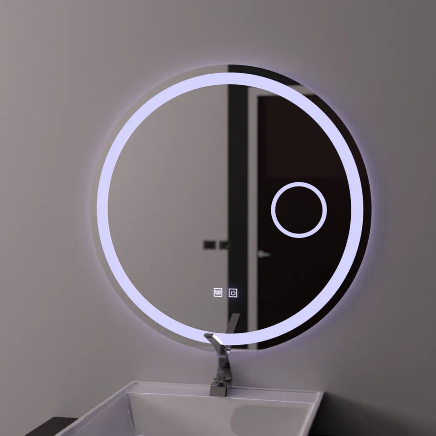 Mirror LED γύρο 60cm Touch Luxor Dimable System Defrition