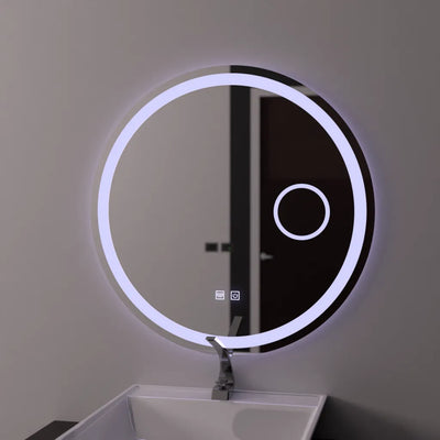 LED Στρογγυλός Καθρέπτης 60cm, Luxor Touch, Σύστημα Demister, Dimmable