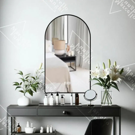 Mirror LED Touch Touch Renya Σύστημα DEFRITION SYSTEM Black Frame 60x80 CM Marcello Funghi Collection