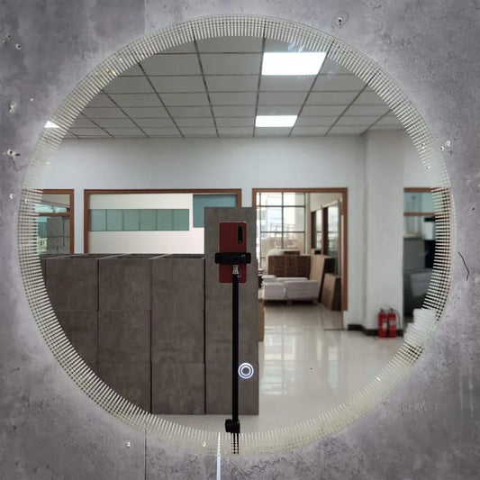 Mirror LED γύρο 60cm επαφή με σύστημα απενεργοποίησης