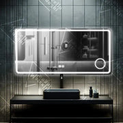 Mirror LED ορθογώνιο 90x75cm Souverain Motionglow Marcello Αποστολικό Σύστημα Ρολόι & Θερμόμετρο Wolf