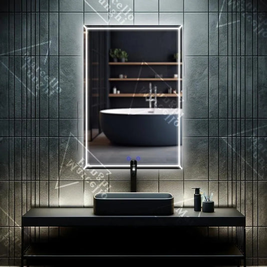 LED Touch Villay Mirror System Defrition 60x80 CM Marcello Funghi Collection