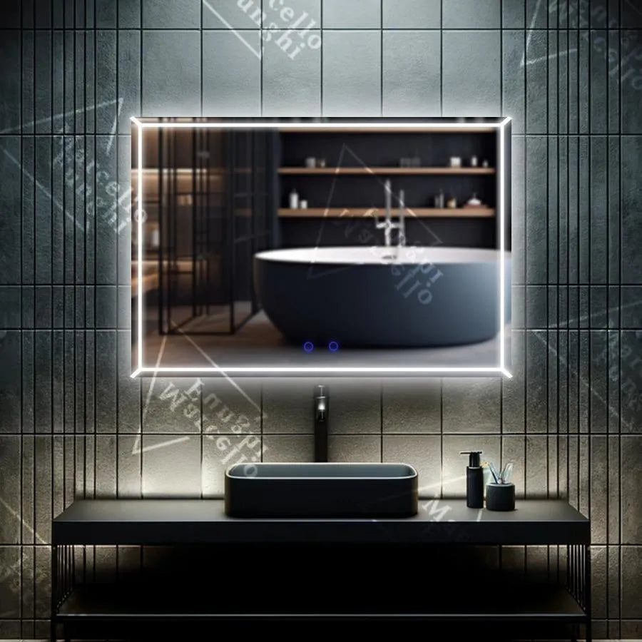 Mirror Led Touch Villya Σύστημα διάθεσης 80x60cm Marcello Funghi Collection