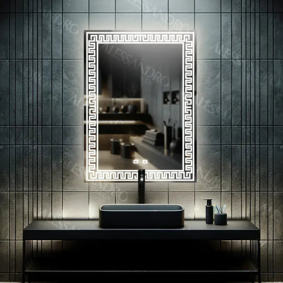 Rentagular LED Mirror 60x80cm Σύστημα απόψυξης Touch Touch Vivido