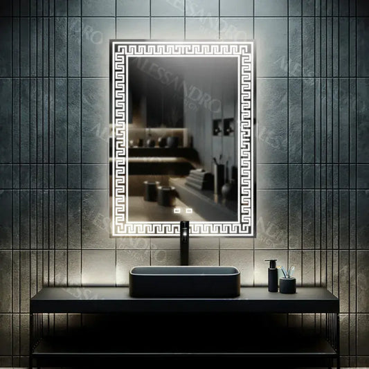 Rentagular LED Mirror 60x80cm Σύστημα απόψυξης Touch Touch Vivido