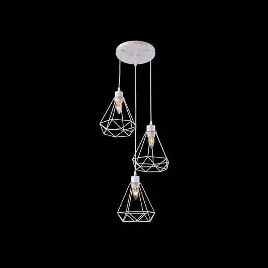 Σχήμα Polust Diamond, Struktur, 3xe27, White, Metal