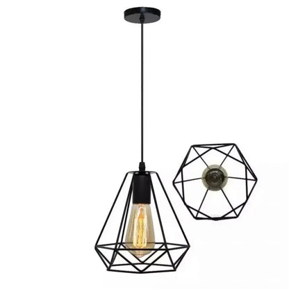 Σχήμα Polust Diamond, Struktur, 1xe27, Black, Metal