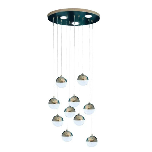 Ο LED Jeremias Pendului με τηλεχειριστήριο, 132W, 2.4GHz, Dimable, Metal, Chrome