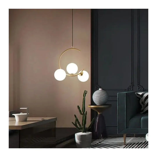 LOFT Atrium Chandelier, 3x E27, White Gold, Metal, Ρυθμιζόμενο ύψος Μοντέρνοι Πολυέλαιοι Προεπιλεγμένος τίτλος Alessandro Design