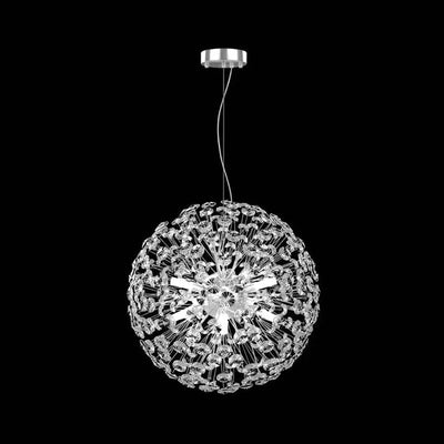 Crystal πολυέλαιος λεπτό 8x G9, διάμετρος 40cm, γυαλιστερό χρώμιο, ρυθμιζόμενο ύψος