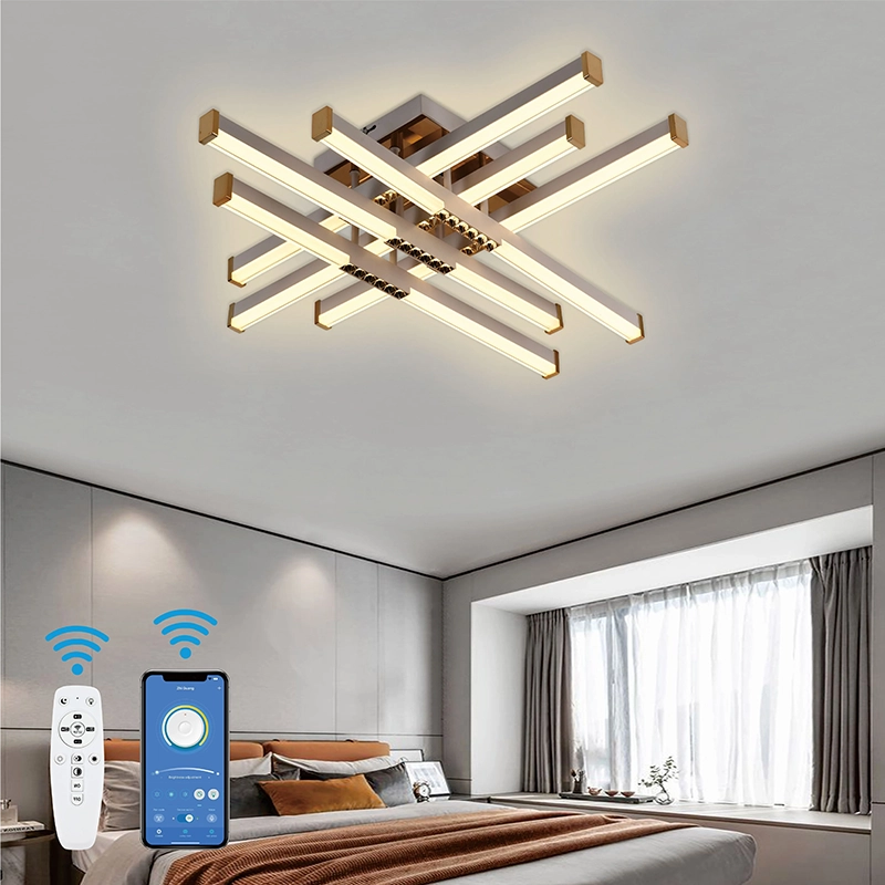 Πολυέλαιος LED με Τηλεχειριστήριο LT178/6WH, 84W, 6 Στοιχεία, Κρύο/Ζεστό/Ουδέτερο φως, Ρυθμιζόμενο, Λευκό
