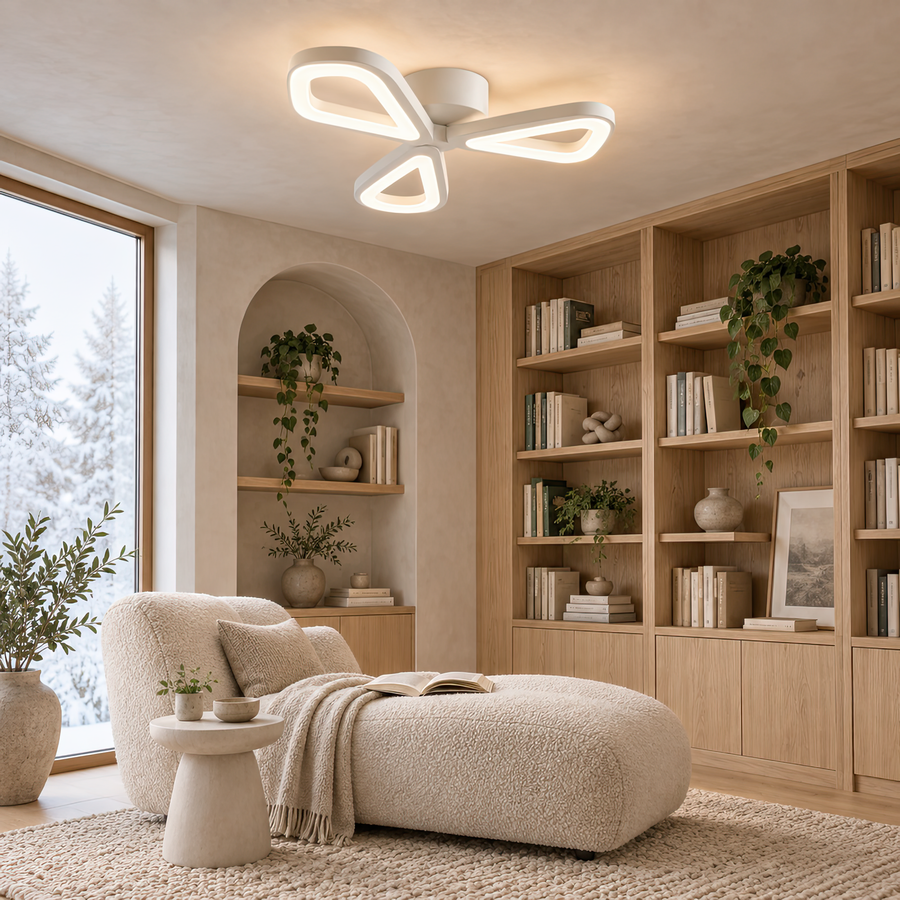 Πολυέλαιος LED AURALIUS 18W, 3 Πέταλα, Neutral light, 4000K, Λευκό