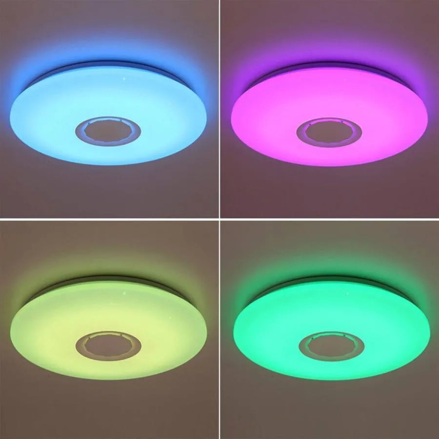 Η οροφή RGB οδήγησε με έξυπνο τηλεχειριστήριο με λευκή μουσική 24W