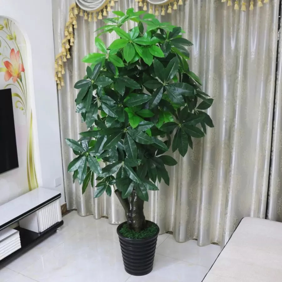Τεχνητό φυτό The Lucky Tree (Pachira Aquatica), χωρίς γλάστρες, 150cm πράσινο