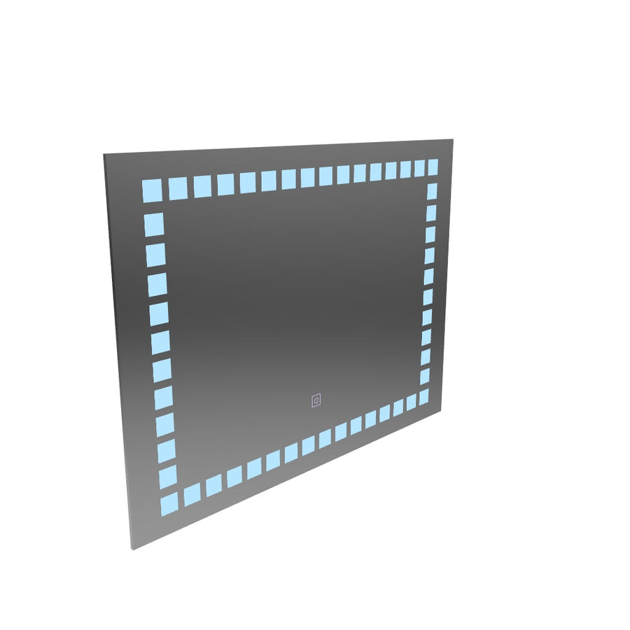 Mirror LED ορθογώνια 80x60cm πλέγμα φως βασική αφή