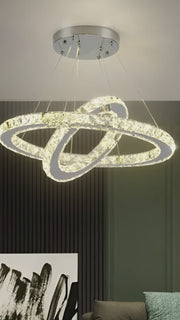 LED LED LUD LUMINIS, 58W, Crystal και Metal, Dimable, Ρυθμιζόμενο ύψος, κρύο/ζεστό/ουδέτερο φως, πολυτελές φωτισμό