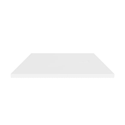 90x90 cm, slim 3 cm, γυαλιστερό λευκό ντους