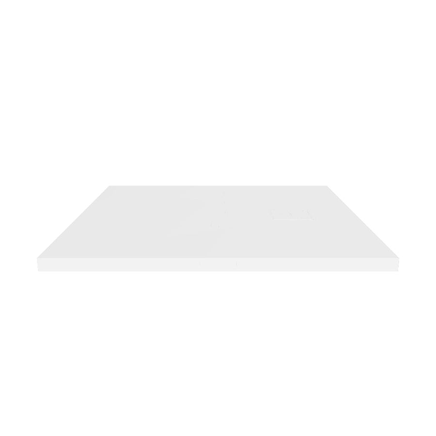 90x90 cm, slim 3 cm, γυαλιστερό λευκό ντους