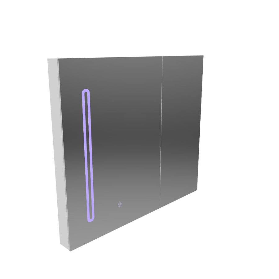 Καθρέφτης LED με Ντουλάπι PLANO 80x70 cm Λευκός Αισθητήρας Αφής και Αποθήκευση