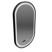 Σύστημα αποθολώματος με αισθητήρα κράνους καθρέφτη LED, ρολόι και θερμοκρασία 50x90 cm Μαύρο πλαίσιο Brushed Marcello Funghi