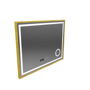Mirror LED Touch Rolf Rolf Systems, ρολόι και θερμοκρασία 80x60 cm Χρυσή Ramahed Cosmetics LUP
